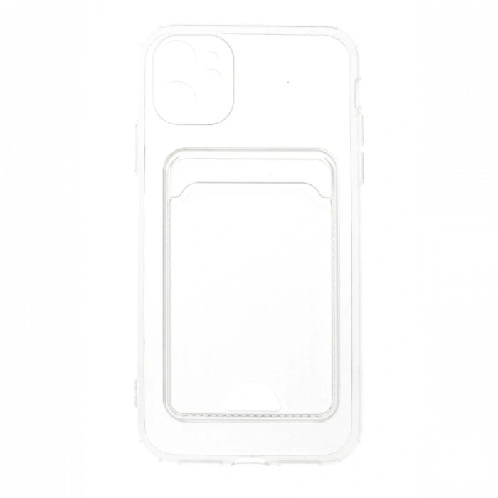 Newface iPhone 11 Kılıf Kart Şeffaf Silikon - Şeffaf
