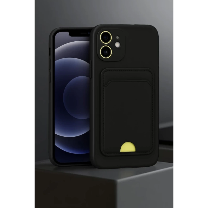 Newface iPhone 11 Kılıf Kelvin Kartvizitli Silikon - Derin Mor