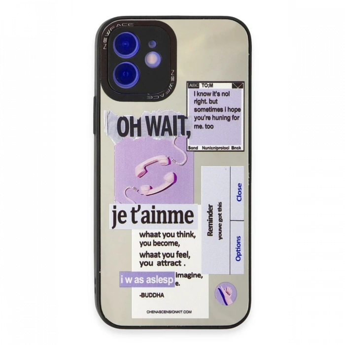 Newface iPhone 11 Kılıf Mirror Desenli Kapak - Mirror - 4