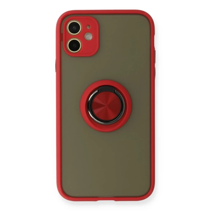 Newface iPhone 11 Kılıf Montreal Yüzüklü Silikon Kapak