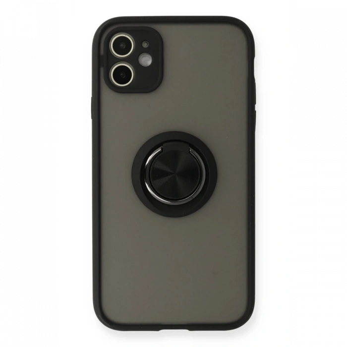 Newface iPhone 11 Kılıf Montreal Yüzüklü Silikon Kapak