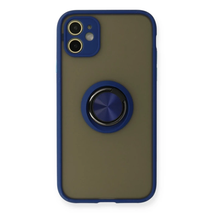 Newface iPhone 11 Kılıf Montreal Yüzüklü Silikon Kapak