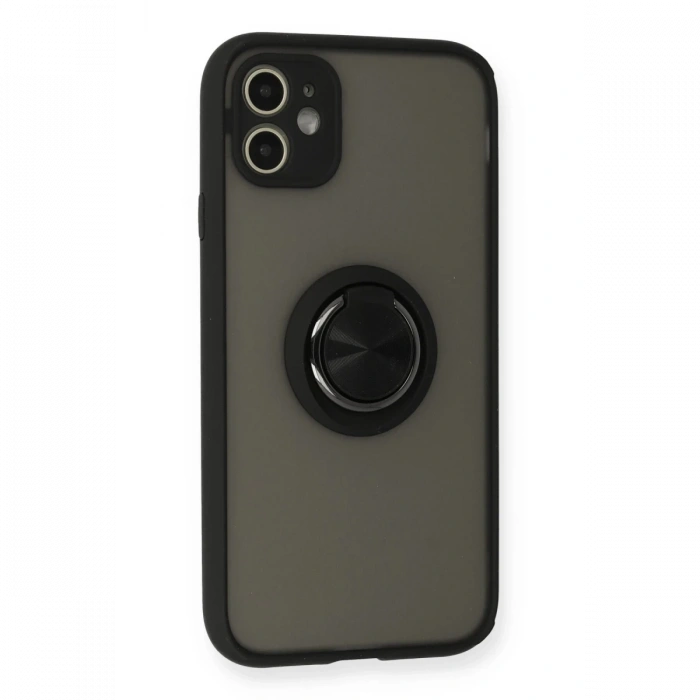 Newface iPhone 11 Kılıf Montreal Yüzüklü Silikon Kapak
