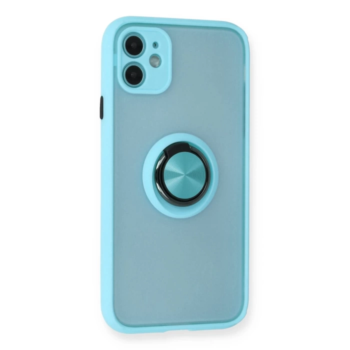 Newface iPhone 11 Kılıf Montreal Yüzüklü Silikon Kapak