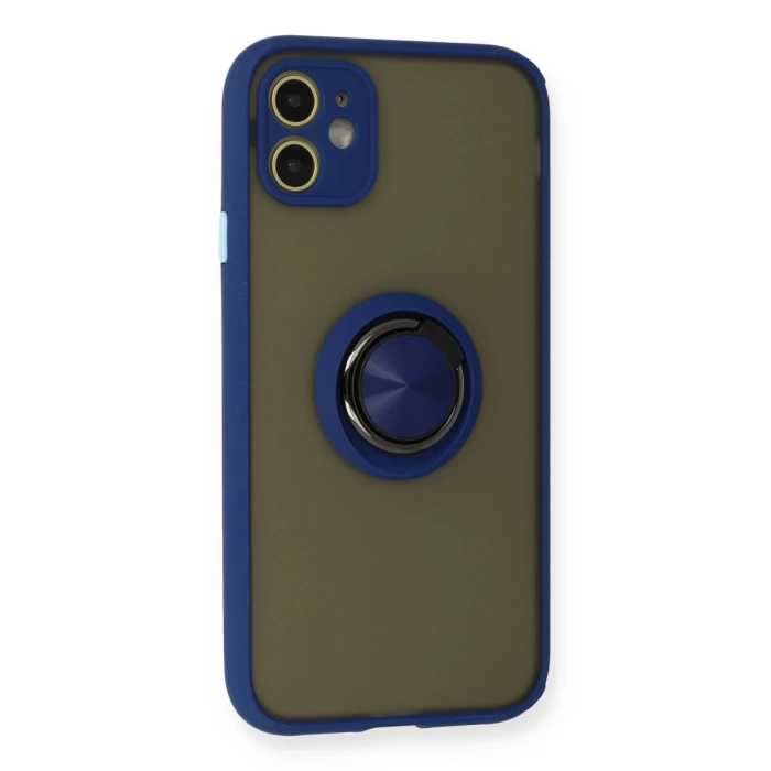Newface iPhone 11 Kılıf Montreal Yüzüklü Silikon Kapak