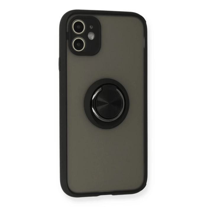 Newface iPhone 11 Kılıf Montreal Yüzüklü Silikon Kapak