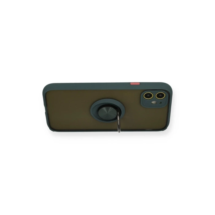 Newface iPhone 11 Kılıf Montreal Yüzüklü Silikon Kapak