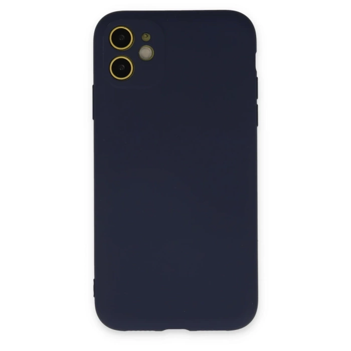 Newface iPhone 11 Kılıf Nano içi Kadife Silikon - Lacivert