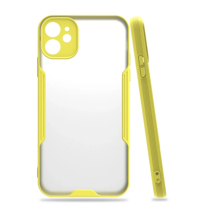 Newface iPhone 11 Kılıf Platin Silikon - Sarı