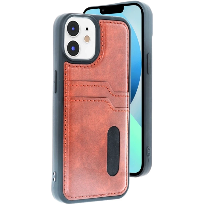 Newface iPhone 11 Kılıf Sara Kartvizitli Deri Kılıf