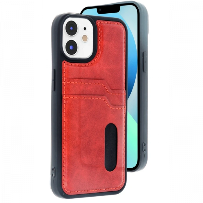 Newface iPhone 11 Kılıf Sara Kartvizitli Deri Kılıf