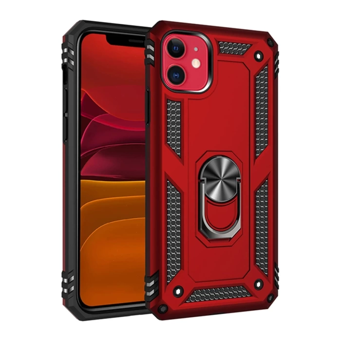 Newface iPhone 11 Kılıf Sofya Yüzüklü Silikon Kapak