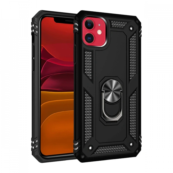 Newface iPhone 11 Kılıf Sofya Yüzüklü Silikon Kapak