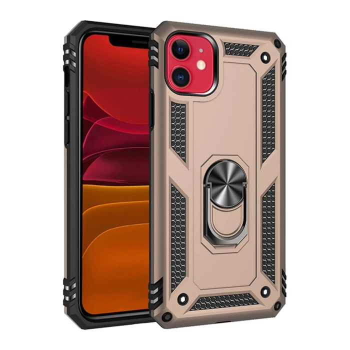 Newface iPhone 11 Kılıf Sofya Yüzüklü Silikon Kapak