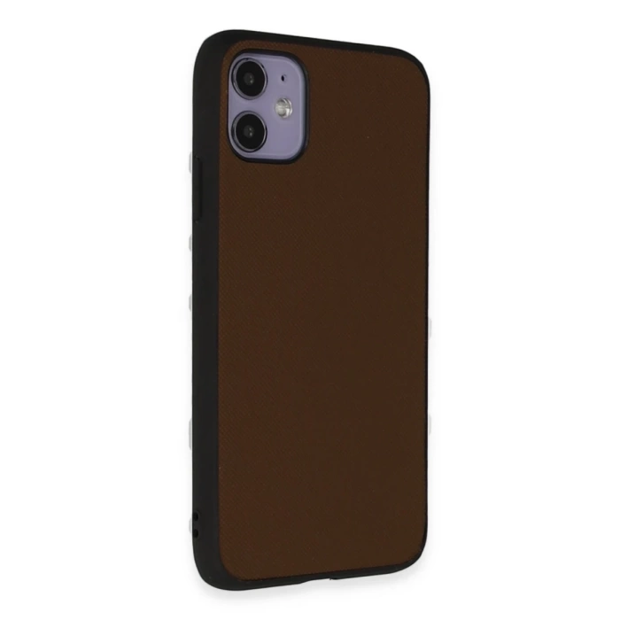 Newface iPhone 11 Kılıf Taft Kapak - Kahverengi