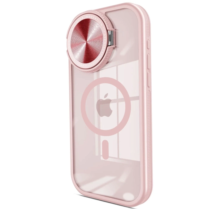 Newface iPhone 11 Kılıf Teleskop Lens Magsafe Silikon Kapak - Pembe