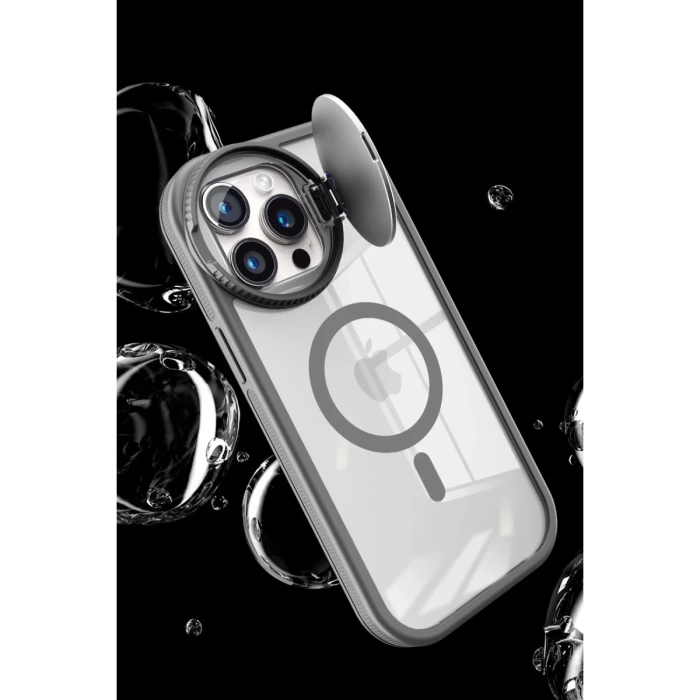 Newface iPhone 11 Kılıf Teleskop Lens Magsafe Silikon Kapak - Pembe