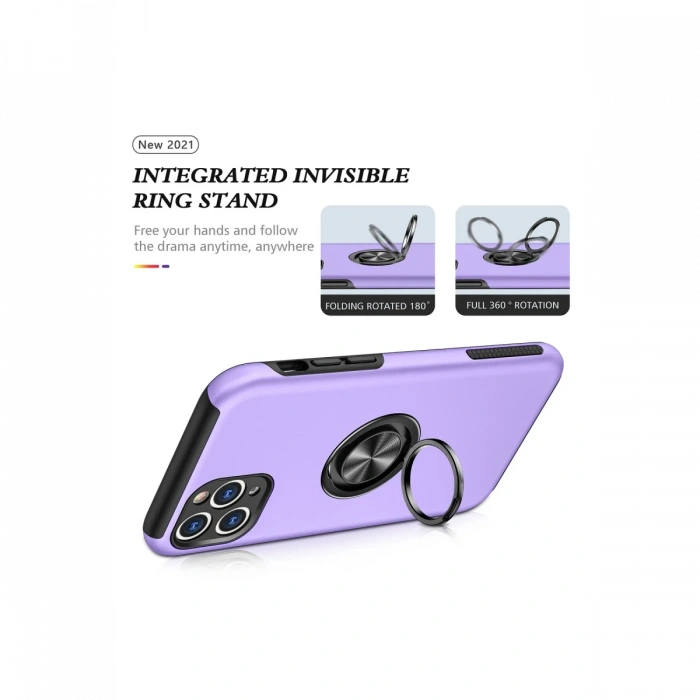 Newface iPhone 11 Pro Kılıf Elit Yüzüklü Kapak