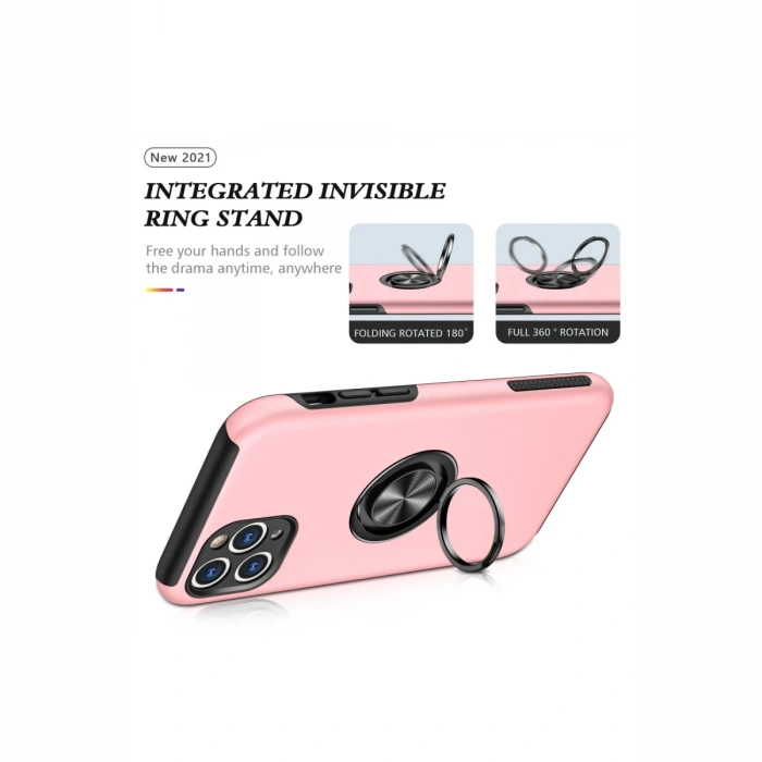 Newface iPhone 11 Pro Kılıf Elit Yüzüklü Kapak
