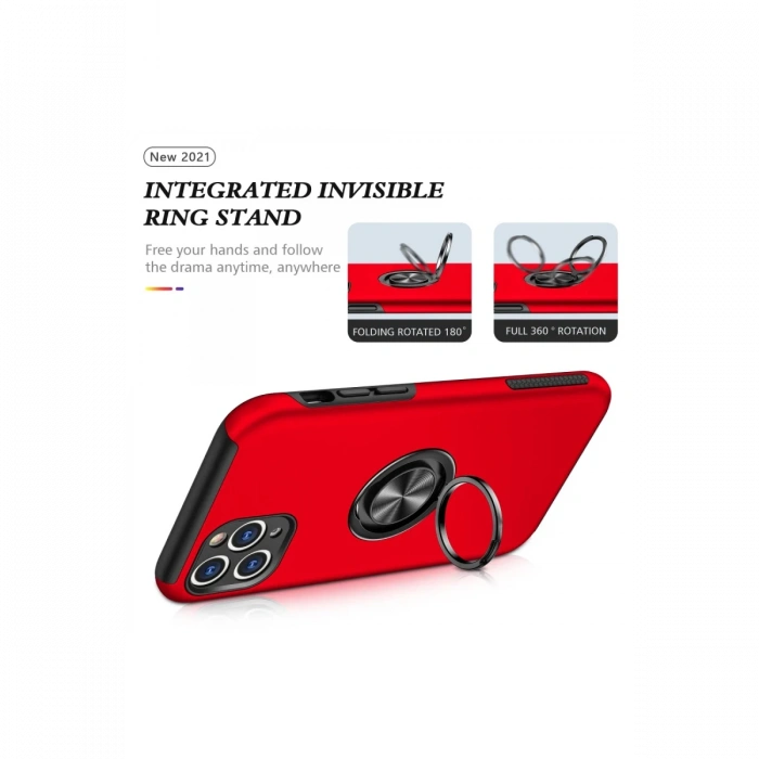 Newface iPhone 11 Pro Kılıf Elit Yüzüklü Kapak