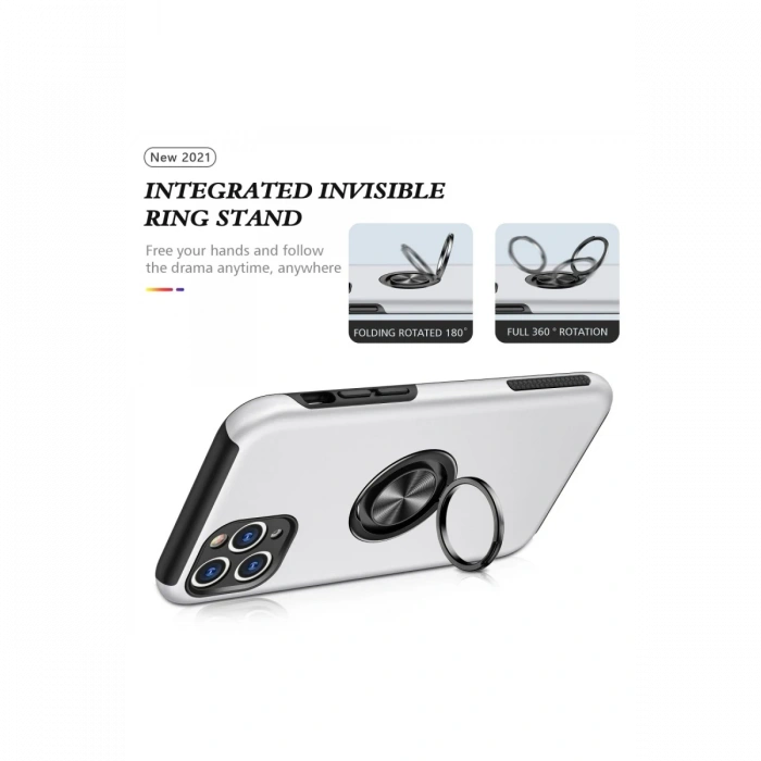 Newface iPhone 11 Pro Kılıf Elit Yüzüklü Kapak