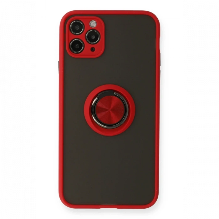 Newface iPhone 11 Pro Kılıf Montreal Yüzüklü Silikon Kapak