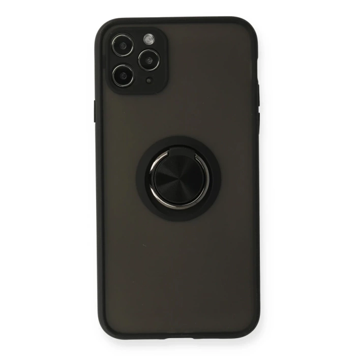 Newface iPhone 11 Pro Kılıf Montreal Yüzüklü Silikon Kapak