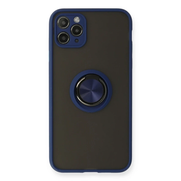 Newface iPhone 11 Pro Kılıf Montreal Yüzüklü Silikon Kapak