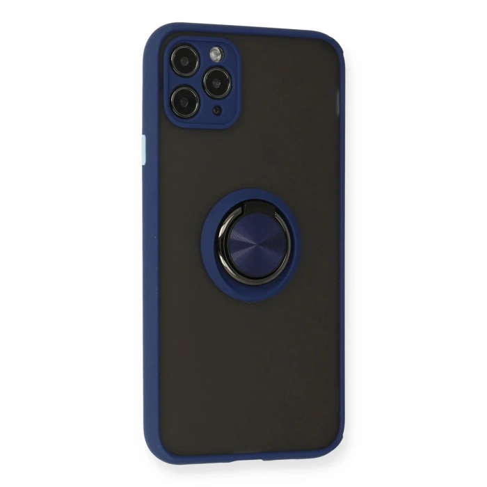 Newface iPhone 11 Pro Kılıf Montreal Yüzüklü Silikon Kapak