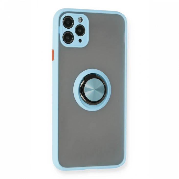 Newface iPhone 11 Pro Kılıf Montreal Yüzüklü Silikon Kapak