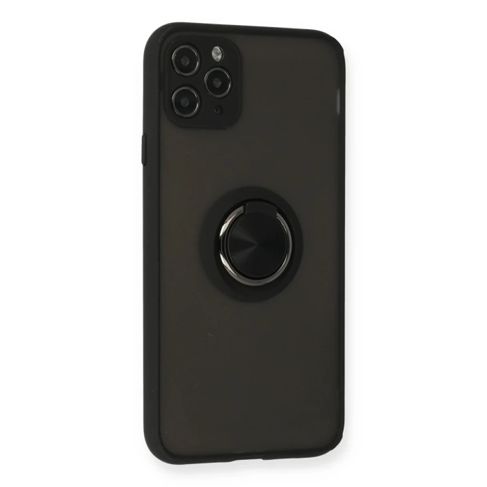 Newface iPhone 11 Pro Kılıf Montreal Yüzüklü Silikon Kapak