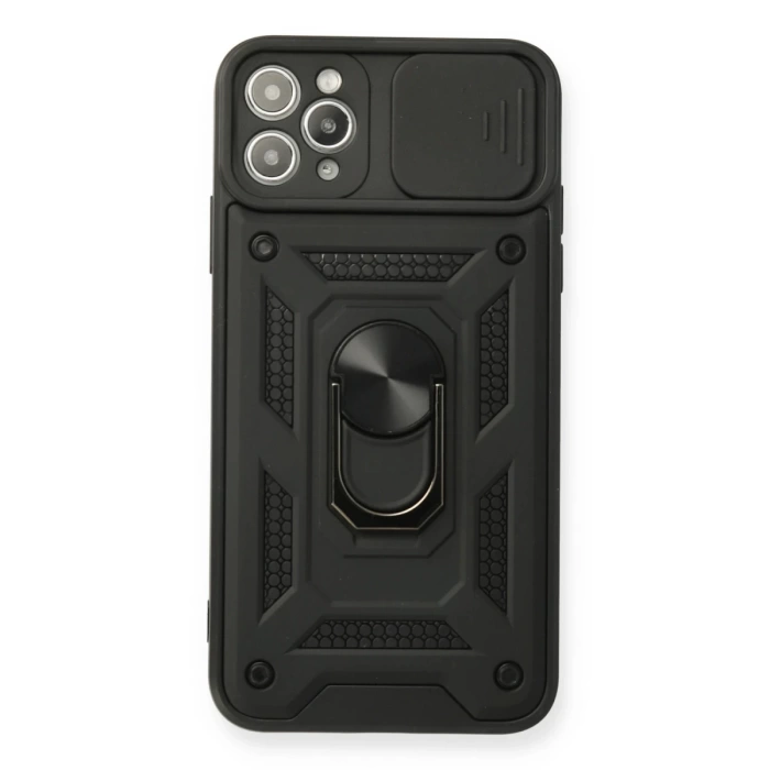 Newface iPhone 11 Pro Kılıf Pars Lens Yüzüklü Silikon