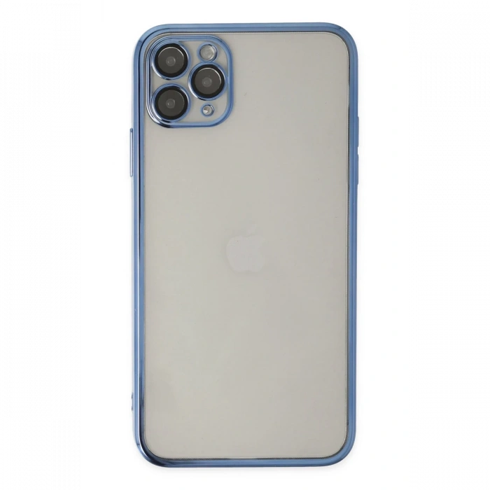 Newface iPhone 11 Pro Kılıf Razer Lensli Silikon - Açık Mavi