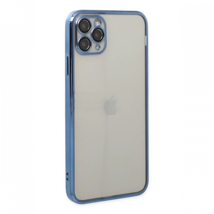 Newface iPhone 11 Pro Kılıf Razer Lensli Silikon - Açık Mavi