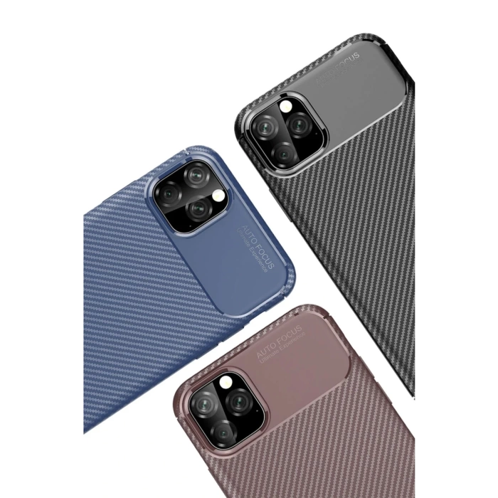Newface iPhone 11 Pro Max Kılıf Auto Focus Karbon Kapak