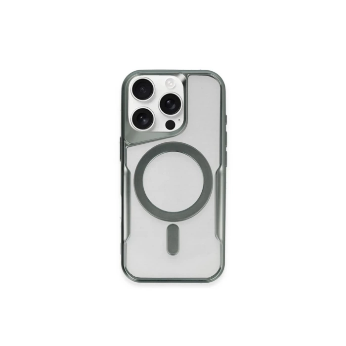 Newface iPhone 11 Pro Max Kılıf Boyi Magsafe Silikon Kapak - Yeşil