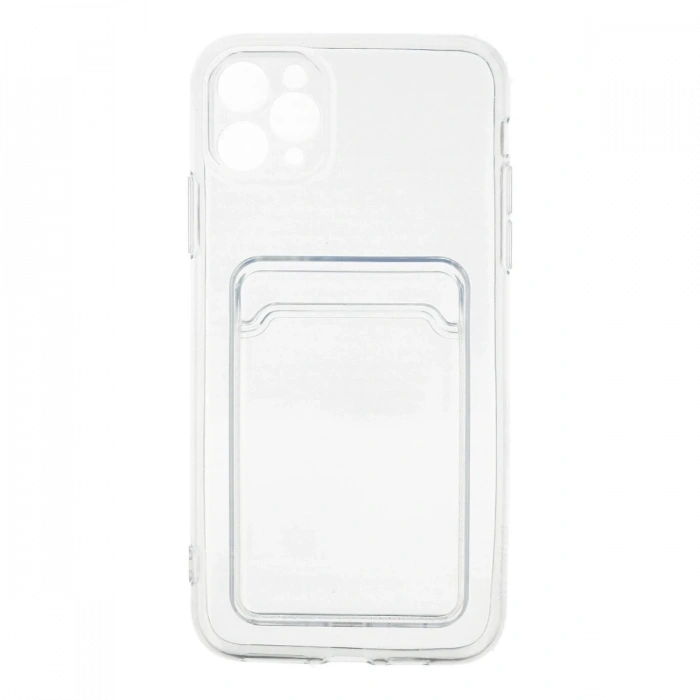 Newface iPhone 11 Pro Max Kılıf Kart Şeffaf Silikon - Şeffaf