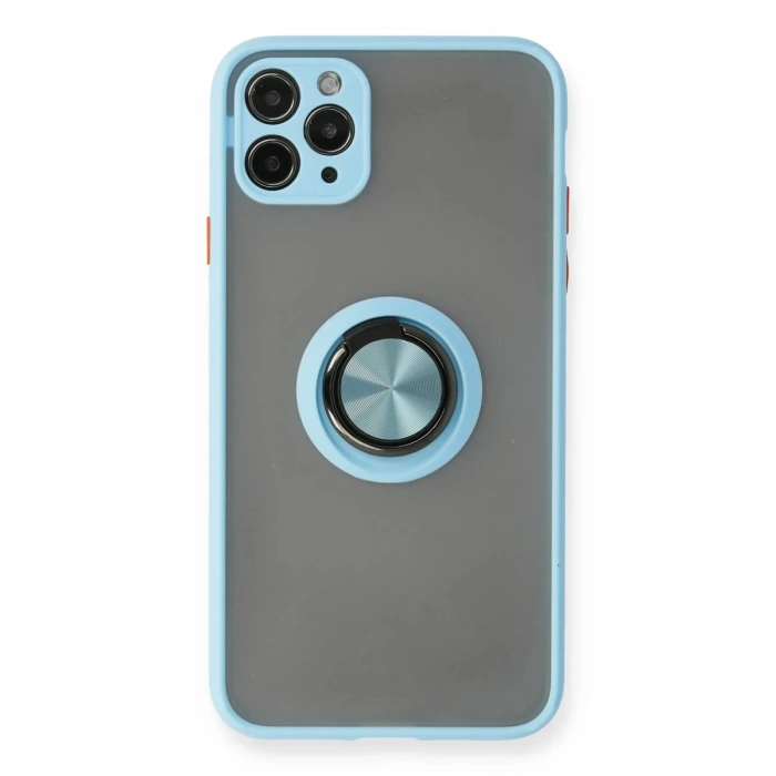 Newface iPhone 11 Pro Max Kılıf Montreal Yüzüklü Silikon Kapak
