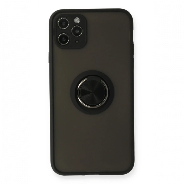 Newface iPhone 11 Pro Max Kılıf Montreal Yüzüklü Silikon Kapak