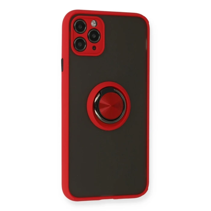 Newface iPhone 11 Pro Max Kılıf Montreal Yüzüklü Silikon Kapak