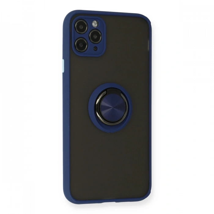 Newface iPhone 11 Pro Max Kılıf Montreal Yüzüklü Silikon Kapak