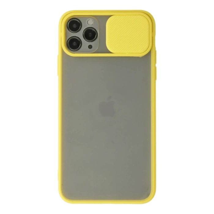 Newface iPhone 11 Pro Max Kılıf Palm Buzlu Kamera Sürgülü Silikon
