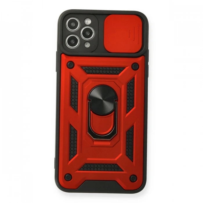 Newface iPhone 11 Pro Max Kılıf Pars Lens Yüzüklü Silikon