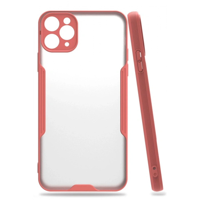 Newface iPhone 11 Pro Max Kılıf Platin Silikon - Pembe