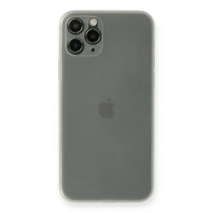 Newface iPhone 11 Pro Max Kılıf PP Ultra İnce Kapak - Beyaz