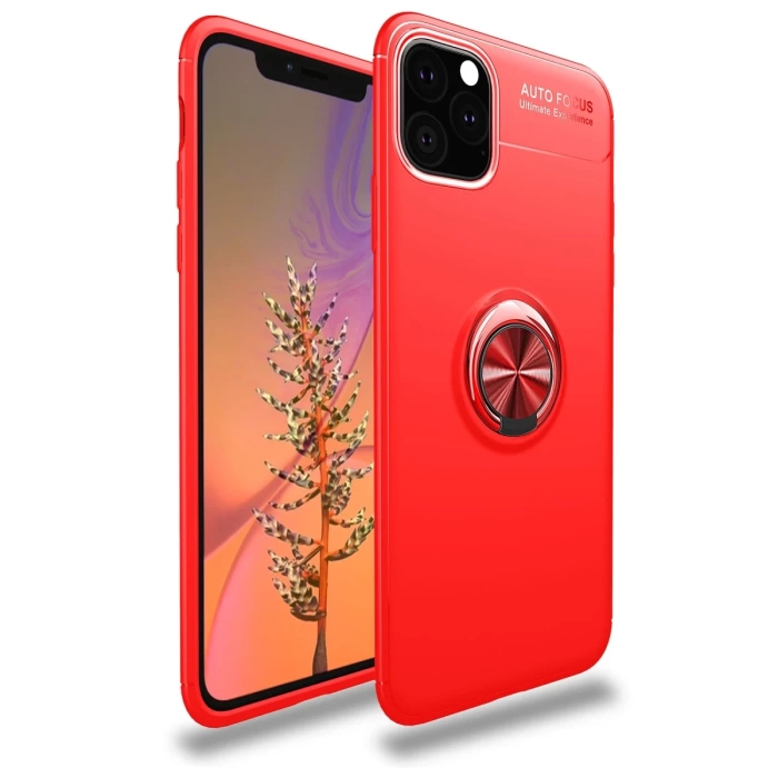 Newface iPhone 11 Pro Max Kılıf Range Yüzüklü Silikon