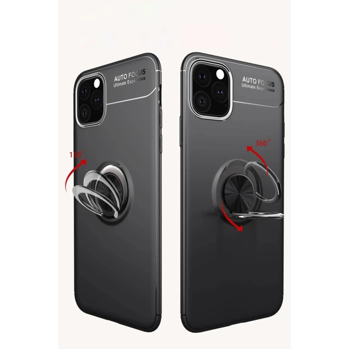 Newface iPhone 11 Pro Max Kılıf Range Yüzüklü Silikon