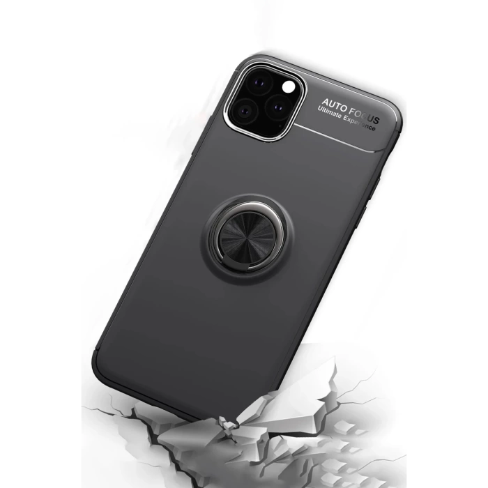 Newface iPhone 11 Pro Max Kılıf Range Yüzüklü Silikon