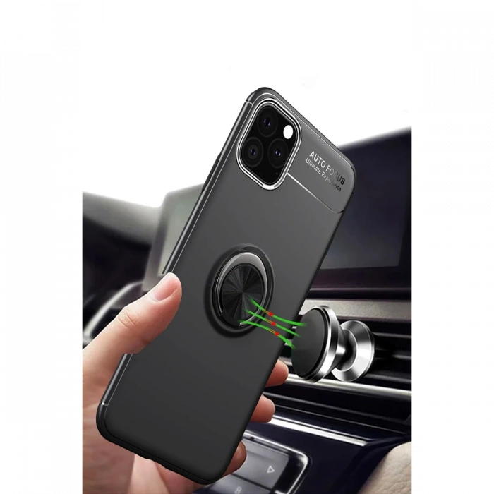 Newface iPhone 11 Pro Max Kılıf Range Yüzüklü Silikon