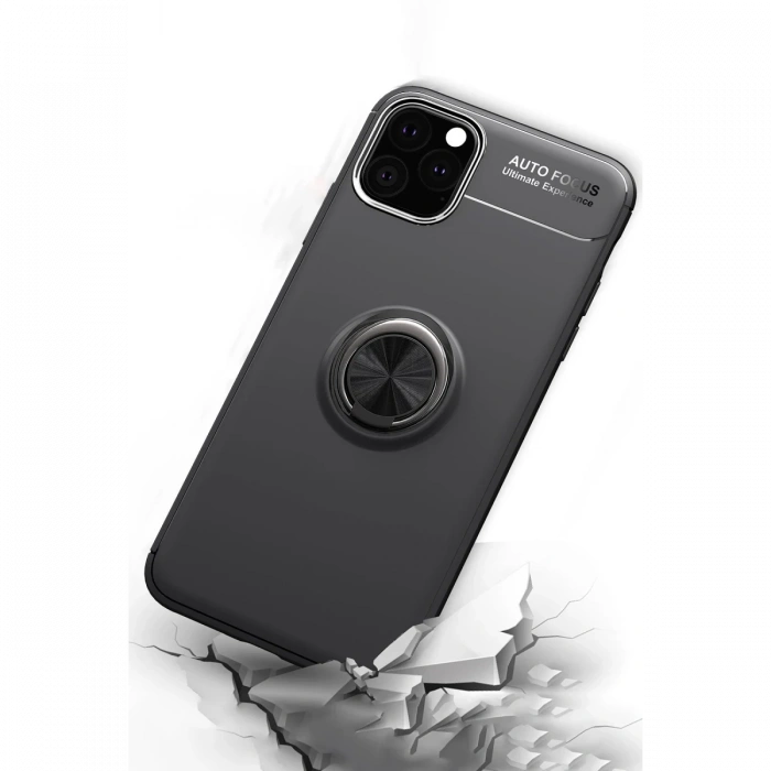 Newface iPhone 11 Pro Max Kılıf Range Yüzüklü Silikon